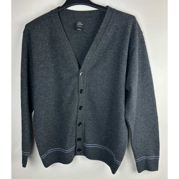 Harry Potter Wizarding World Cardigan Sweater Ravenclaw Lambswool Charcoal Gray - Picture 13 of 13